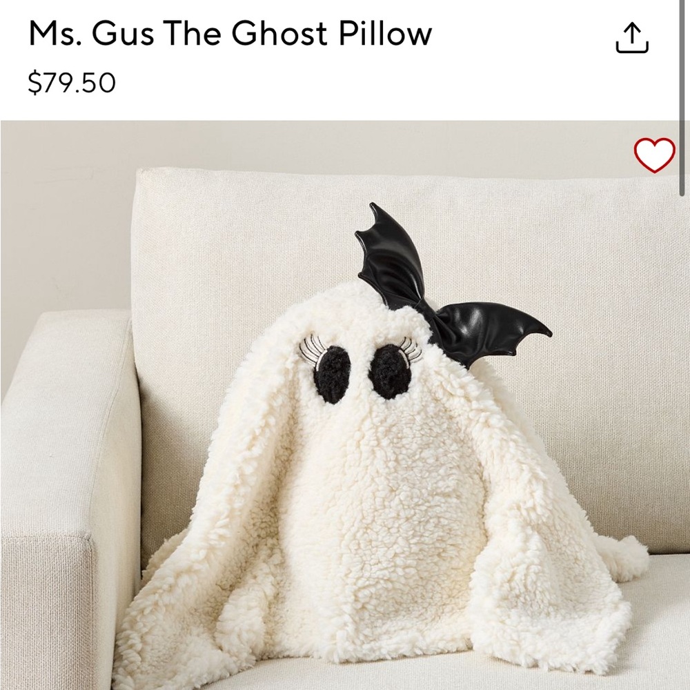 Mrs. Gus the Ghost NWT Pottery Barn Pillow